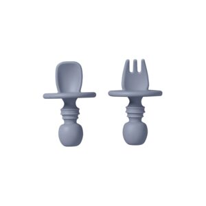 Saro Anti-choking initiation cutlery- Blue Mist