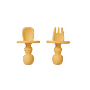 Saro Anti-choking initiation cutlery- Mustard