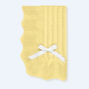 Macilusion wavy trim blanket- Yellow