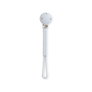 Saro Baby Braid Pacifier Chain- Grey