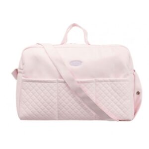 Babidu Leather Large Maternity Bag- Pink