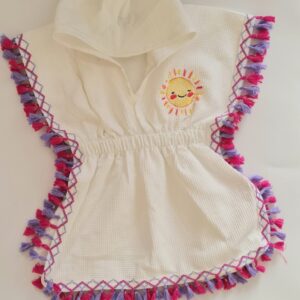 Beach cover-up Belt Waffle Fringes-